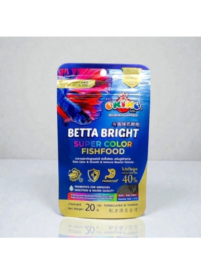 Okiko Betta Bright Super Color Fish Food - 20g - Image 4